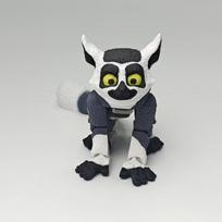 Wildlife Lemur 3D Printed Toys Joints Movable Simulation Lemur Toy Model Children Cognitive Toys Holiday Gift Home Decoration white