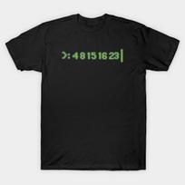 Men Black Print T-shirt Lost Numbers No-Cut Transfer Paper Print Cotton Tshirt 5XL įvairiaspalvis