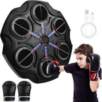 Smart Music Boxing Machine, Punching Machine with RGB Lights and Auto Counting, Wall Punching Musical Boxing Machines Set with Gloves, 5-Speed Rhythm juoda