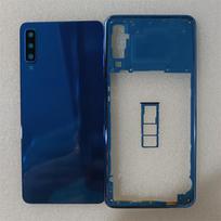 Full Housing Case For Samsung Galaxy A750 A7 2018 SM-A750F Phone Housing Middle Frame Cover+Battery Back Cover Glass Replace auksas