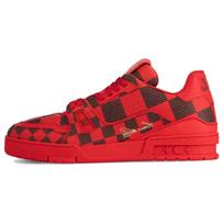 LOUIS VUITTON LV Trainer Sneaker Damier Pop Red 1ACN42 42 raudona