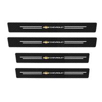Naujas Odos Anglies Pluošto Automobilio Durų Slenksčio Anti-įbrėžimų Lipdukas Chevrolet Cruze Captiva Sonic Spark Onix Aveo Orlando black