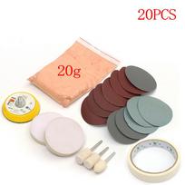 20Pcs Car Windshield Glass Polishing Pad Wheel Cerium Oxide Powder Repair Tool beige