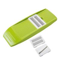 Multi Handheld Mandoline Slicer with 3 Blades Stainless Steel Vegetable Cutter Slicer Manual Veggie Slicer For Carrot Potato žalia