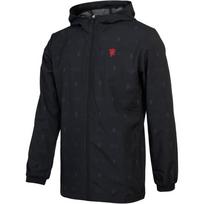adidas Vyriškas juodas su gobtuvu džemperis su užtrauktuku ir „Manchester United“ logotipu H56689 XS black
