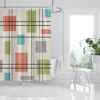 Multi-Style Shower Curtain With Hooks Waterproof Easy Clean Quick Install For Home Hotel Bathtub Use W60H190(CM)-1 Pcs white