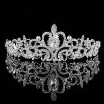 Vestuviniai Plaukai Tiara Krištolinė Vestuvinė Tiara Karūna Sidabro spalvos Diadem Veil Tiaras Vestuviniai Plaukų Priedai Galvos apdangalai Galvos Papuošalai as picture gray