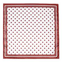 Retro Polka Dot Printed Female Neck Scarf Satin 90cm Square Scarf Neckerchief raudona