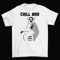 Chill Bro Lemur T-Shirt Unisex Adult Cotton Sizes Madagascar King Julien Animal XXXXL gray