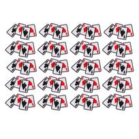 20Pcs Iron On Patch Embroidered Playing Card Patch Applique for Clothes Dress Hat DIY Accessories black