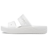 Crocs Baya Platform Clog Slide Slippers Unisex White 208188-100 38-39 balta
