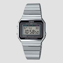 CASIO A700W-1A | Vintage Stainless Steel Silver Watch / Retro Style, Digital Watch, Authentic Casio black