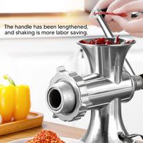 Manual Meat Grinder Silver Suction Cup Type Meat Mincing Machine Aluminum Alloy Sausage Filling Machine for Home Kitchen gray