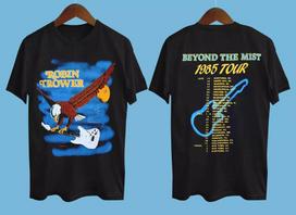 Robin Trower Beyond The Mist Tour 1985 Double Sided T Shirt Full Size S-5XL M blue