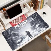 Game M-Metro 2033 Mouse Pad Square Office Gaming Desk Mat Waterproof Non-Slip Rubber Decorative 30cmx60cm(11.8x23.6inch) gray