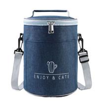 Oxford Cylinder Insulated Lunch Box Bag Aluminum Foil Thermal Bag  Office School Outdoor M pilka