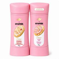 DOVE Crumb Deodorantas Braškių pyragas Konfeti pyragas 74g 2 vnt. rinkinys pink