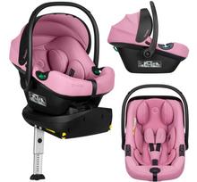 Nešiojama autokėdutė su lopšiu Lionelo Astrid I-Size Set Plus, rožinė sp., 40 - 87 cm
