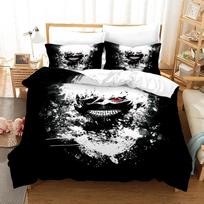 3D Spausdintas Anime Tokyo Ghoul Lovos Patalynės Komplektas Antklodės Užvalkalas Kaneki Ken Dvigulis Twin Pilnas Karalienė Karalius Suaugusiems Vaikams Lovos Drabužiai Antklodės Užvalkalas 70x133cm 2pcs gray