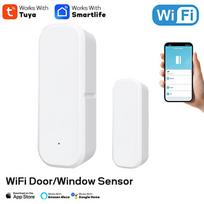Smart Life programėlė WiFi durų jutiklis langų jutiklis atidarymo/uždarymo detektorius apsaugos signalizacijos detektorius veikia su Alexa balta