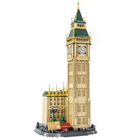 1095PCS Latest Version London Big Ben Construction Bricks Architecture Blocks Playthings Kids Assembled Gifts Ideal For Adults Christmas Gifts beige