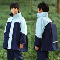 Fashion Children Raincoat Rain Pants Separates Suit Big Brim Rainproof Boys and Girls Neutral Student Children Backpack 2XL, S