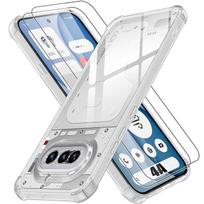 Case + 2 Tempered Glasses for Nothing Phone 4a, Anti-Scratch Shockproof Silicone Reinforced Corners