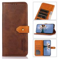 For Sony Xperia 10 IV/10 IIII KHAZNEH Dual-color Cowhide Texture Flip Leather Phone Case For Sony Xperia 10 IV/10 IIII