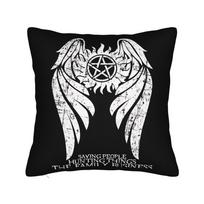 Winchester Bros Dark ver. Supernatural Pillow Case  Graphic Pillow Cover For Living Room Chair Vintage Cushion Cover 50*50cm white