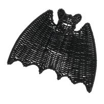 Patogus naudoti Helovino šikšnosparnio ornamentas Rankų darbo rotango dizainas Atsparus oro sąlygoms Vidaus ir lauko patalpoms Šventės reikmenys Medium size black