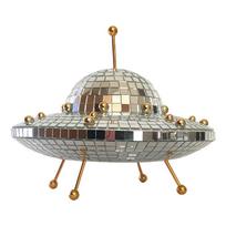 Disco Ball Decor Creative Flying Saucer Disco Mirror Ball Party Disco Ball Accessory Big Party Decorations Music Festive Decor sidabras