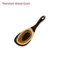 Meal Spoon Wood Spatula Not Deform Heat Resistant Kitchen Utensils Set with Hanging Hole Moroccan Style Cooking Utensils Set black