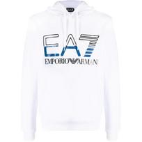 Emporio Armani SS23 su raidžių raštu, su gobtuvu, laisvalaikio džemperis vyriškas džemperiai Baltas 3RPM13-PJLSZ-1100 M gray