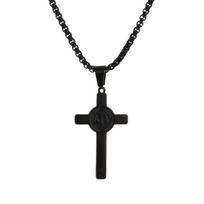 Naujas Exorcist Šv. Benedikto Amuletas Kryžiaus Karoliai Titano Plieno Pakabukas 60CM gray