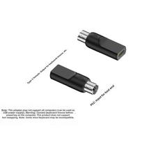 PVC for PS2 to Type-C Adapter Compact for PS2 to USB Converter Keyboard Mouse Connector  Laptop Use for PS2-F to A-M