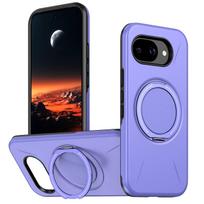 For Google Pixel 10A 10 9 Pro XL 9 10 Pro Magnetic Case, Compatible with Magnetic, 360° Rotating Ring Stand Shockproof Cover For Pixel 9 rožinė