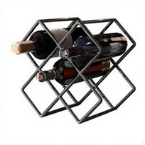Vyno lentyna, Modernus dervos dekoratyvinis laikiklis, Svetainei, Valgomajam Elegantiškas juodas ekspozicinis laikiklis 1 vnt. Black 2 Pack