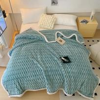Coral Velvet Autumn Winter Blanket Sofa Air Conditioning Single Double Soft Flannel Fleece Blankets for Warm Sleeping Quilt 120x200cm gray
