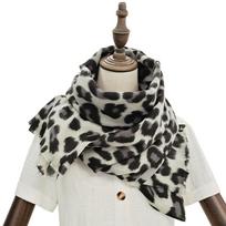 Prabangus Storas Kašmyro Šalikas Moterims Leopardų Rašto Tippet Pashmina Skara Ir Apklotas Dizainerio Bufanda Echarpe Antklodė Stolis 80x200 black