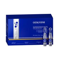 Dual-Compartment Blue Copper Peptide Moisturizing Serum and Powder Set for Skin Barrier Care blue