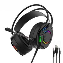 Gaming Over Ear Headset with 7.1 Surround Sound RGB Lighting Active Noise Cancellation 2.0M Cord for E-sports