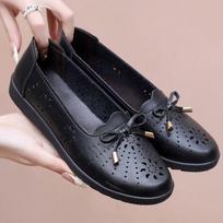Summer  Women Sandals Comfort Soft Sole Shoes Lightweight Breathable Hollow Out Women's Flats 41 smėlis