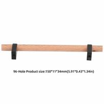 Easy Install Cabinet Pulls Smooth Finish Solid Wood Handles Stable Drawer Pulls  Kitchen 96mm