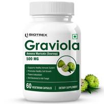 Biotrex Nutraceuticals Graviola 500mg | Supports Immune Health | High In Vitamin C | Antioxidant & Antimicrobial | Eye & Digestive Health | 60 Veg