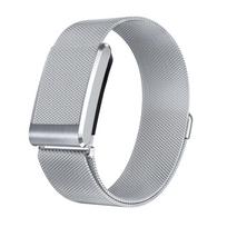 316L Stainless Steel Magnetic Milanese Band for Whoop 5.0 – Breathable Mesh Strap with Adjustable Clasp, Silver/Black beige