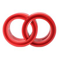 2 vnt. Automobilio spyruoklės amortizatorius Lankstus guminis buferis Smūgio amortizatorius Galios pagalvėlė Spyruoklės tarpiklis B+ red