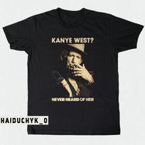 Keith Richards Kanye West Never Heard Of Her Funny Rock Shirt M beige