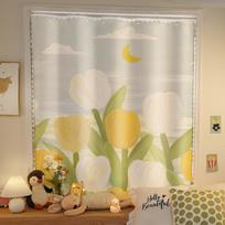 Paprastos užtemdančios užuolaidos, montuojamos be gręžimo, su kabinimo žiedais, mažam trumpam langui, apsaugai nuo saulės 0.5x0.7M beige