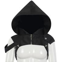 Gotikinis Punk Gaubtas Su Gobtuvu Šalikas Helovino Kepurė Suaugusiųjų Cosplay Asasino Velnias Ragana Kostiumas Siaubo Aksesuaras Vyrams Moterims Juodas One Size black