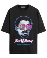 BAD BUNNY BIG FACE T-shirt Men Women Oversized Y2k Cotton Loose T-shirt Streetwear Hip Hop Harajuku Tee Female Male Clothing ... S